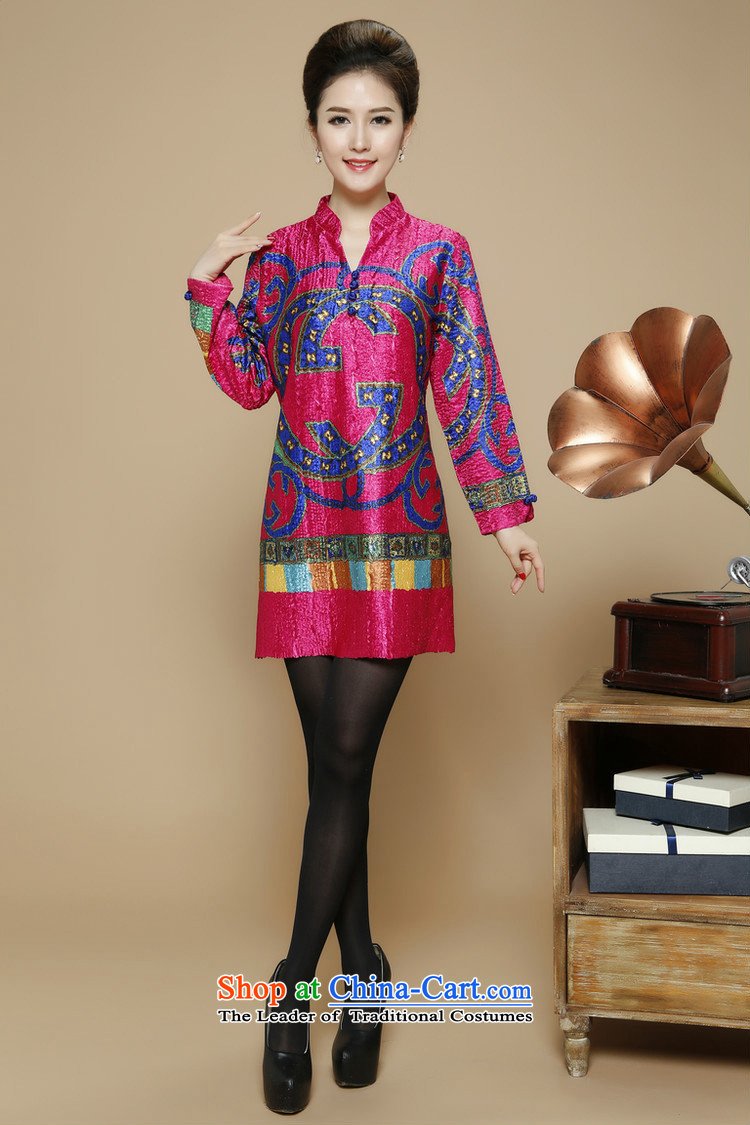 The Taliban Slobodan 2015 new products in older creases MOM pack dresses Tang dynasty new products in the autumn of older women's blue XL Photo, prices, brand platters! The elections are supplied in the national character of distribution, so action, buy now enjoy more preferential! As soon as possible.