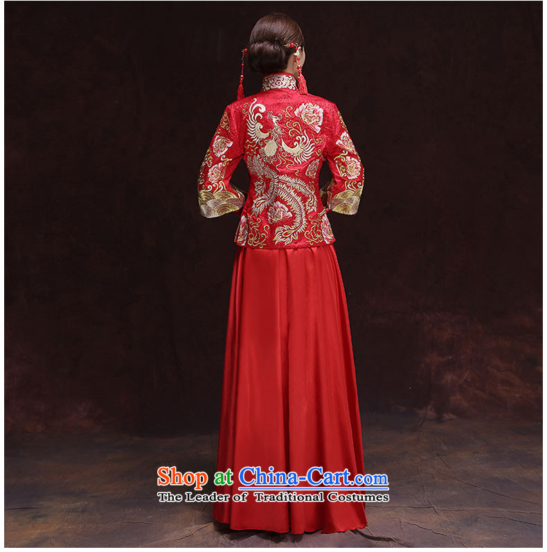 Time Syrian Chinese style wedding dresses wedding gown red marriages bows wedding dresses-soo summer services wo service retro dragon use RED M picture, prices, brand platters! The elections are supplied in the national character of distribution, so action, buy now enjoy more preferential! As soon as possible.