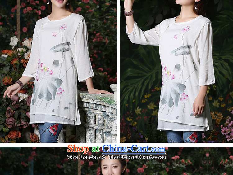 The pro-am improved day-to-day 2015 New Chinese Tang dynasty in the autumn long cotton linen Couture fashion cheongsam shirt white sleeves 7 code, prices, brand image of Platters! The elections are supplied in the national character of distribution, so action, buy now enjoy more preferential! As soon as possible.