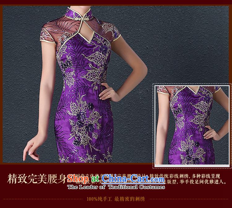 Hillo XILUOSHA) Lisa (short) 2015 new fall cheongsam with mother cheongsam dress with retro Ms. Mama wedding-day qipao purple XL Photo, prices, brand platters! The elections are supplied in the national character of distribution, so action, buy now enjoy more preferential! As soon as possible.