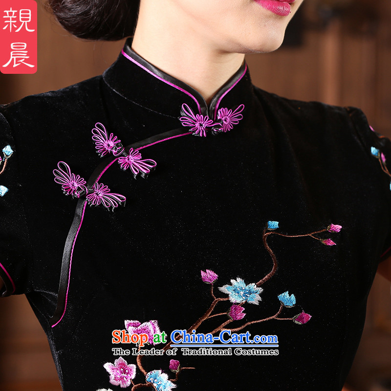 Stylish and improved long wool cheongsam dress 2015 Summer new retro-day qipao video thin Sau San dresses fall short-sleeved 4XL, pro-am , , , shopping on the Internet