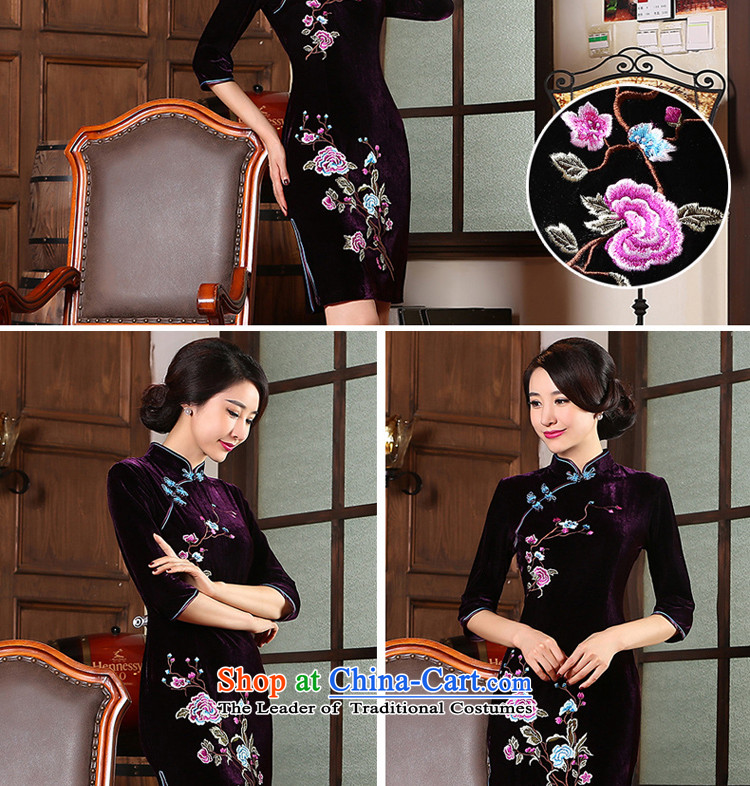 The new 2015 pro-morning autumn large) scouring pads with daily improvement qipao mother Ms. Stylish retro in the skirt cuff 4XL Photo, prices, brand platters! The elections are supplied in the national character of distribution, so action, buy now enjoy more preferential! As soon as possible.