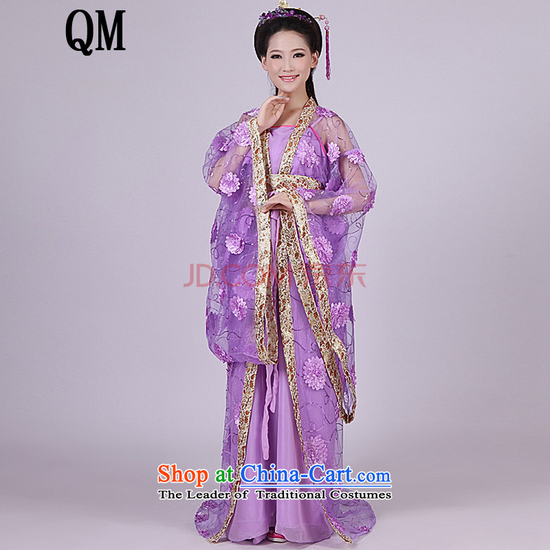 The end of the Tang dynasty costume light Han-Queen's tail Gwi-clothing fairies ancient costumes high collar on-chip mounted female CX8 Gwi- white light at the end of the code are , , , shopping on the Internet