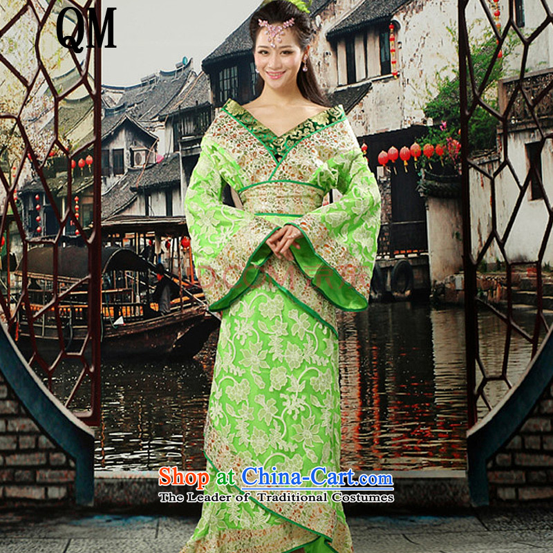At the end of Light Classical Han-Tang dynasty_Han-_costumes will Gwi-clothing tail princess?CX3?green are code