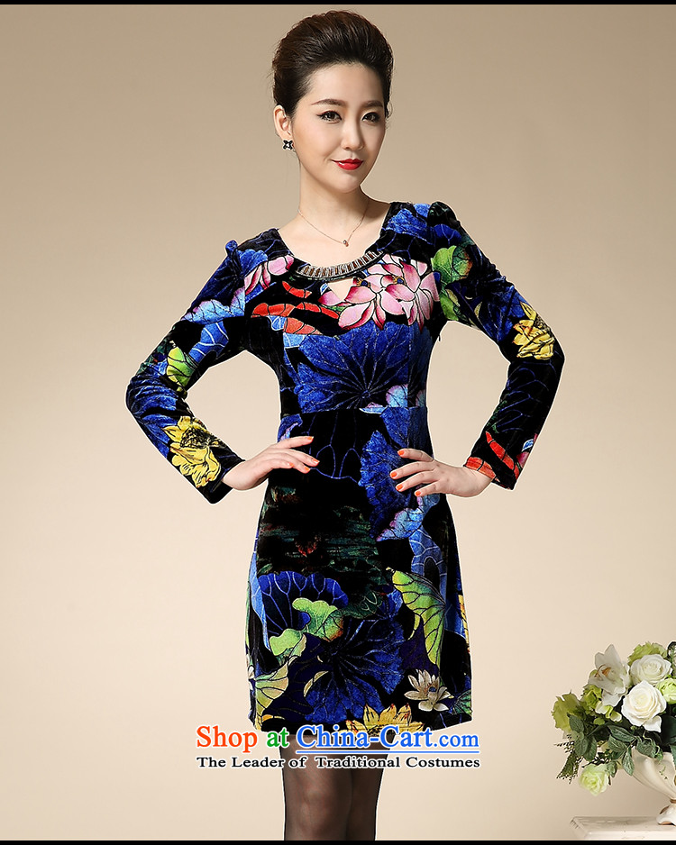 Load New autumn 2015 Kim velvet long-sleeved large 40-50 in older MOM pack FZ51 BLUE XL Photo, prices, brand platters! The elections are supplied in the national character of distribution, so action, buy now enjoy more preferential! As soon as possible.