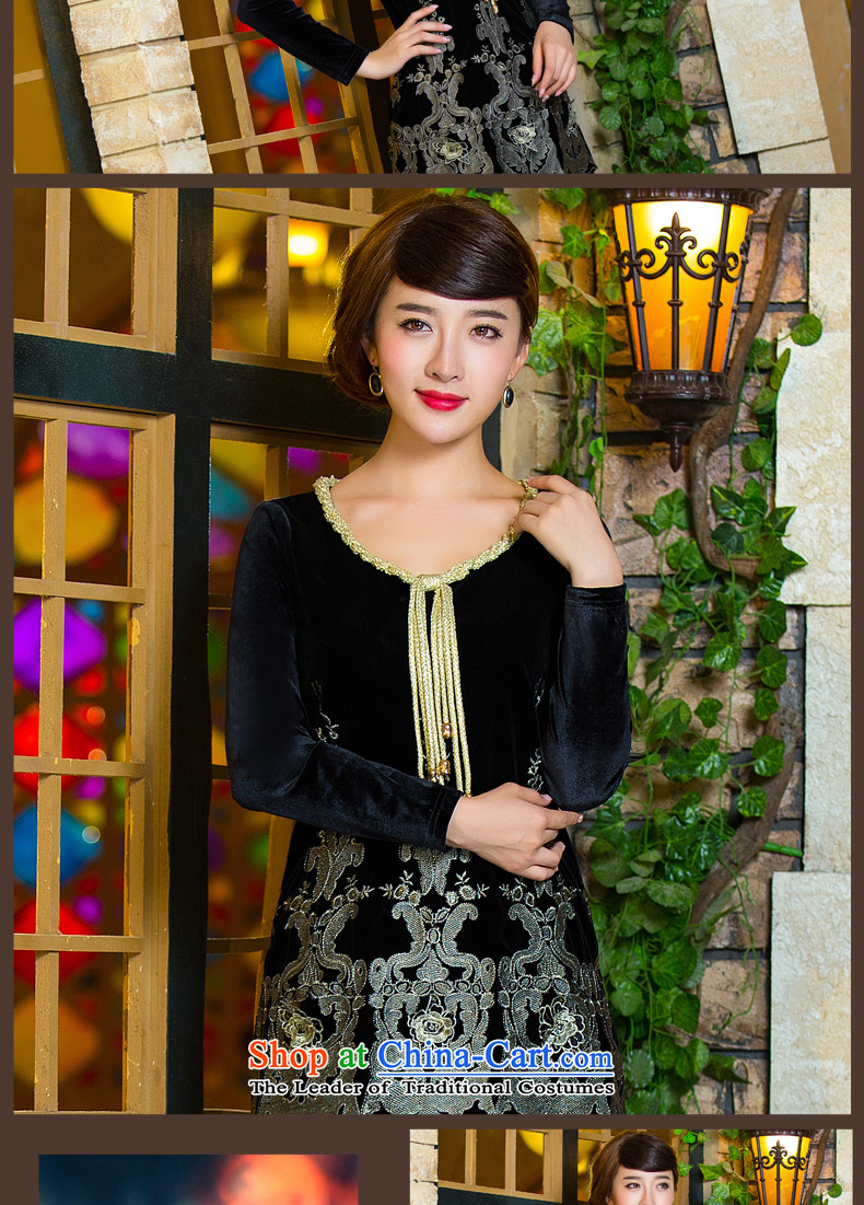 Eason Chan point cheongsam dress 015 new long-sleeved stylish improvements autumn lace embroidered short, thin ethnic Sau San graphics black dress L picture, prices, brand platters! The elections are supplied in the national character of distribution, so action, buy now enjoy more preferential! As soon as possible.