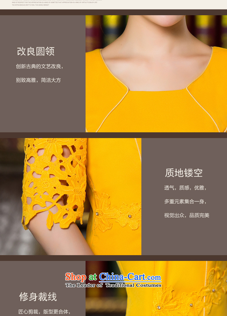 Eason Chan Chiu, skirts qipao point 2015 new products and sexy biological aerial cuff short of improved energy modern Chinese Dress yellow L Sau San Picture, prices, brand platters! The elections are supplied in the national character of distribution, so action, buy now enjoy more preferential! As soon as possible.
