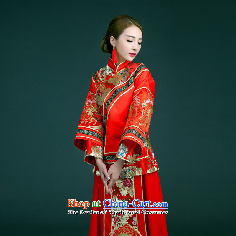 Time the new 2015 Syria autumn and winter clothing bridal dresses Sau Wo Chinese wedding dress red wedding dresses bows to marry qipao autumn S time Syrian shopping on the Internet has been pressed.