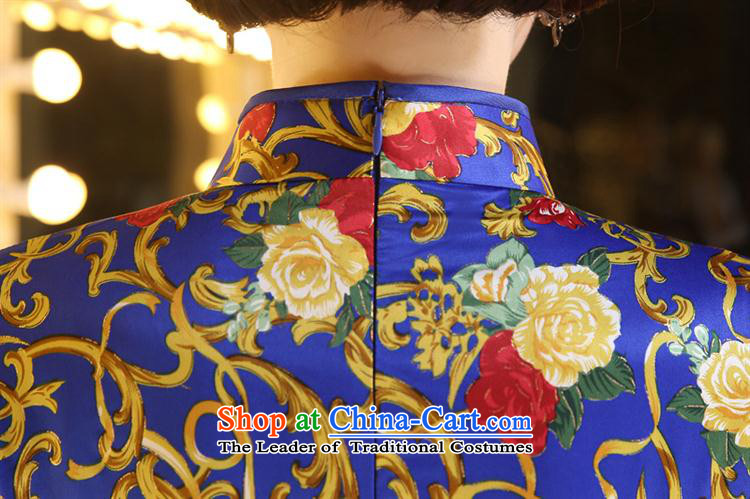 Mano-hwan's qipao in cuff cheongsam dress royal blue XXL picture, prices, brand platters! The elections are supplied in the national character of distribution, so action, buy now enjoy more preferential! As soon as possible.