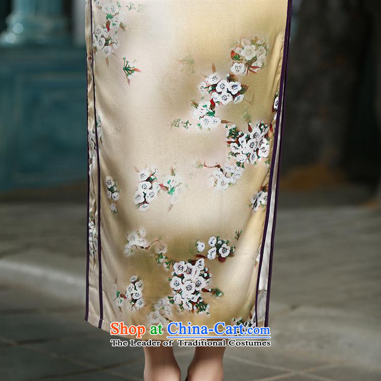 Mano-hwan's Summer 2015 new cheongsam dress heavyweight really Silk Cheongsam long daily retro improved long phillips-Sau San dress XL Photo, prices, brand platters! The elections are supplied in the national character of distribution, so action, buy now enjoy more preferential! As soon as possible.