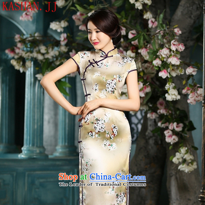 Mano-hwan's Summer 2015 new cheongsam dress heavyweight really Silk Cheongsam long daily retro improved long phillips-Sau San dress XL, Susan Sarandon Zaoyuan (KASHAN.JJ card) , , , shopping on the Internet