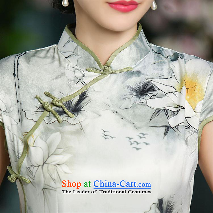 The NPFL has Xiao implied-hwan long heavyweight silk cheongsam dress cheongsam dress 2015 Spring/Summer new cheongsam long Lotus Dragonfly L picture, prices, brand platters! The elections are supplied in the national character of distribution, so action, buy now enjoy more preferential! As soon as possible.