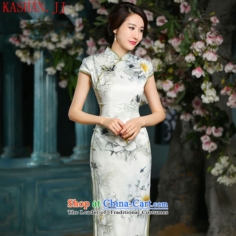 The NPFL has Xiao implied-hwan long heavyweight silk cheongsam dress cheongsam dress 2015 Spring/Summer new cheongsam long lotus dragonfly , L, Susan Sarandon Zaoyuan (KASHAN.JJ card) , , , shopping on the Internet