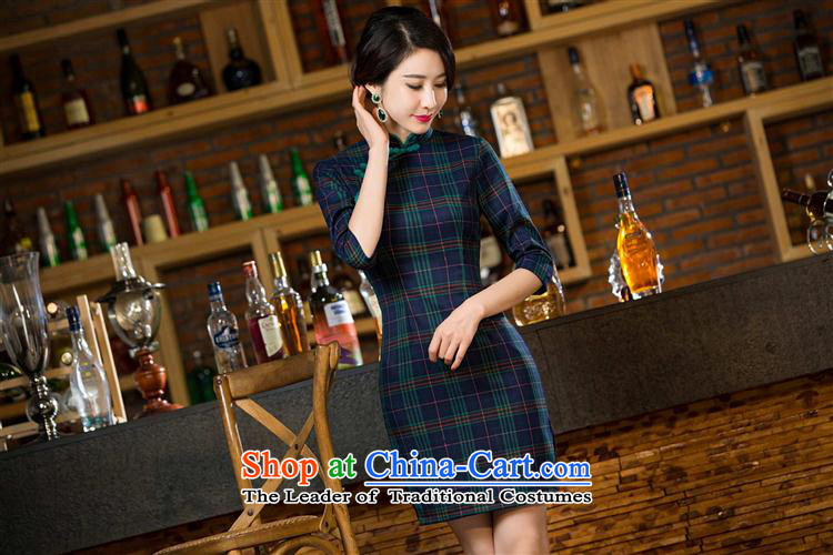 Mano-hwan, a compartment cuff 2015 improved qipao new stylish retro skirt autumn replacing Ms. improved qipao cheongsam dress figure L picture, prices, brand platters! The elections are supplied in the national character of distribution, so action, buy now enjoy more preferential! As soon as possible.
