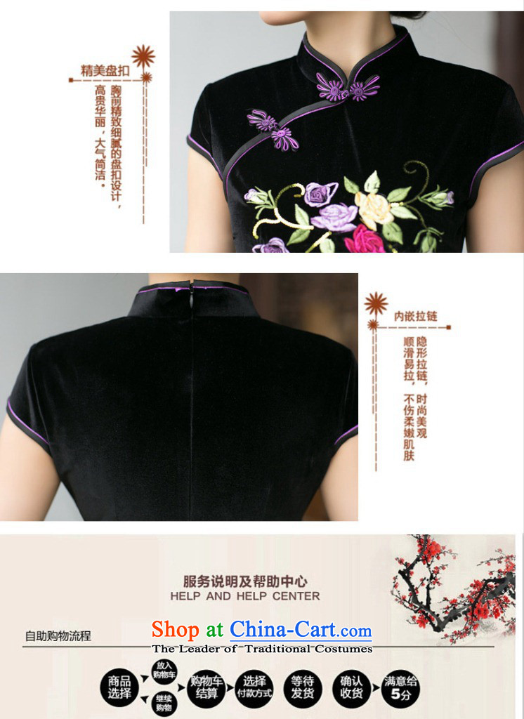 Mano-hwan's temperament autumn 2015 new boxed embroidery qipao Stylish retro-day 