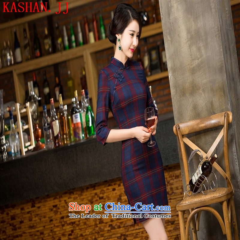 Mano-hwan's Red Box 2015 improved cheongsam dress cuff retro style qipao improved Ms. load autumn cheongsam dress figure , L, Susan Sarandon Zaoyuan (KASHAN.JJ card) , , , shopping on the Internet