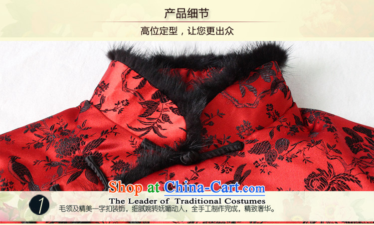 Chinese New Year 2015 Classic Serb President Tang dynasty fashion clothes spring winter coats of Chinese cotton retro improvements folder Han-green XL Photo, prices, brand platters! The elections are supplied in the national character of distribution, so action, buy now enjoy more preferential! As soon as possible.
