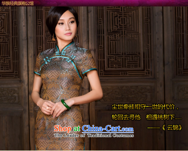 China Ethnic classic damask high-end Chinese banquet Ms. videos cheongsam dress China wind retro improved short, Suit M picture, prices, brand platters! The elections are supplied in the national character of distribution, so action, buy now enjoy more preferential! As soon as possible.