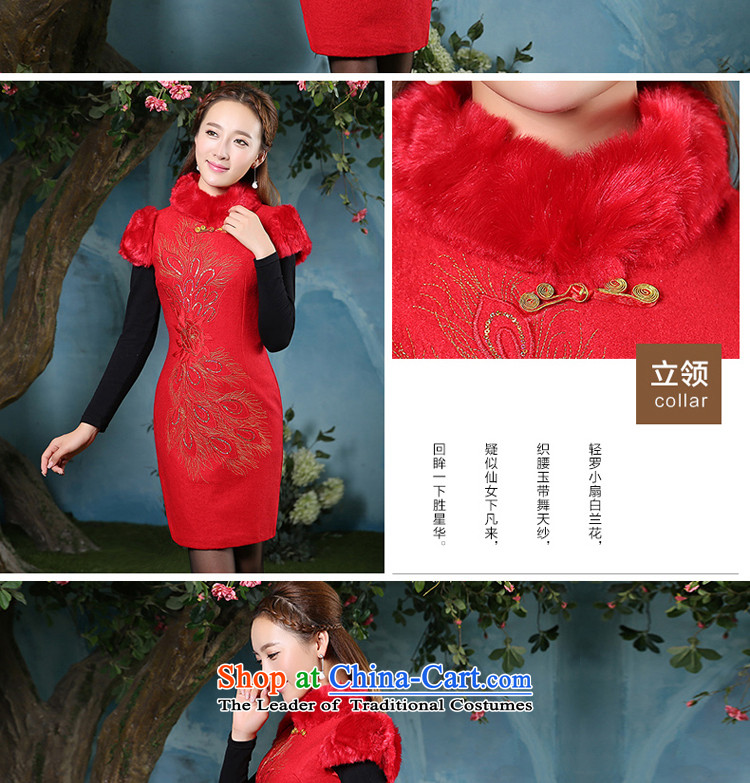 At 2015 new parent cheongsam dress autumn and winter new Tang Dynasty Chinese style red Ms. daily long skirt RED M picture, prices, brand platters! The elections are supplied in the national character of distribution, so action, buy now enjoy more preferential! As soon as possible.