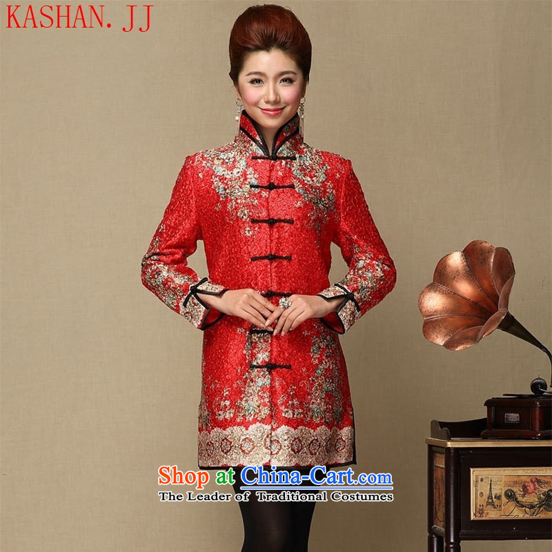 The non-marriage celebration for the wedding of his mother-in-loaded during the spring and autumn herbs extract wrinkled shirt jacket xl improved Tang dynasty purple?XL