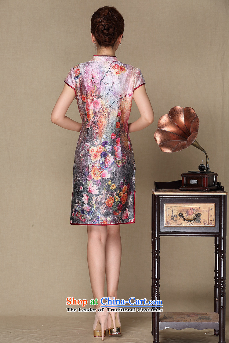 Mano-hwan's Summer 2015 New Silk Cheongsam marriage retro toasting champagne wrinkled dress improved Stylish spring cheongsam dress women 1 Yellow XL Photo, prices, brand platters! The elections are supplied in the national character of distribution, so action, buy now enjoy more preferential! As soon as possible.