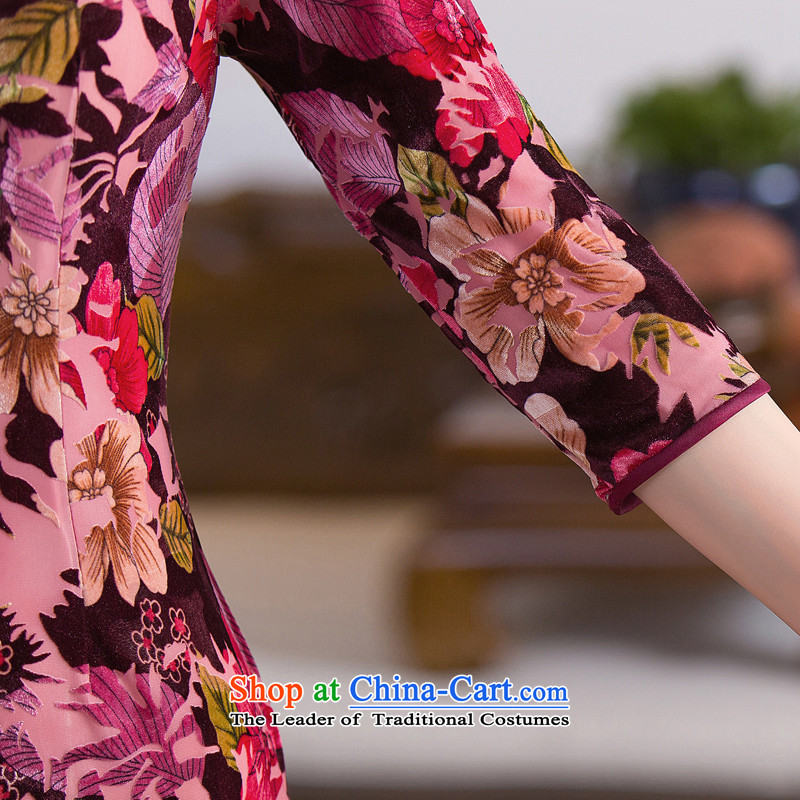 The cheer her dream flower autumn 2015 replacing qipao improvement of qipao skirt new stylish cheongsam dress qipao Q281 Replace Picture mother color L, the cross-sa , , , shopping on the Internet