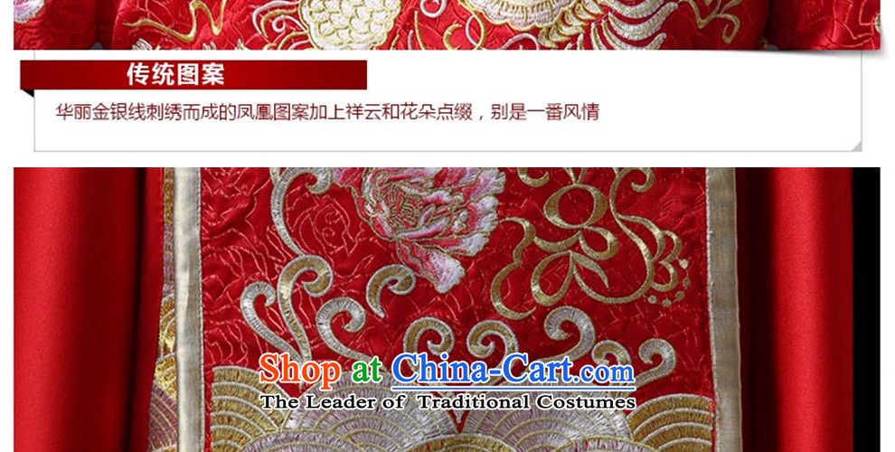 Sau Wo Service 2015 new bride dress long serving Chinese qipao bows wedding longfeng use the wedding dress retro female red XL Photo, prices, brand platters! The elections are supplied in the national character of distribution, so action, buy now enjoy more preferential! As soon as possible.