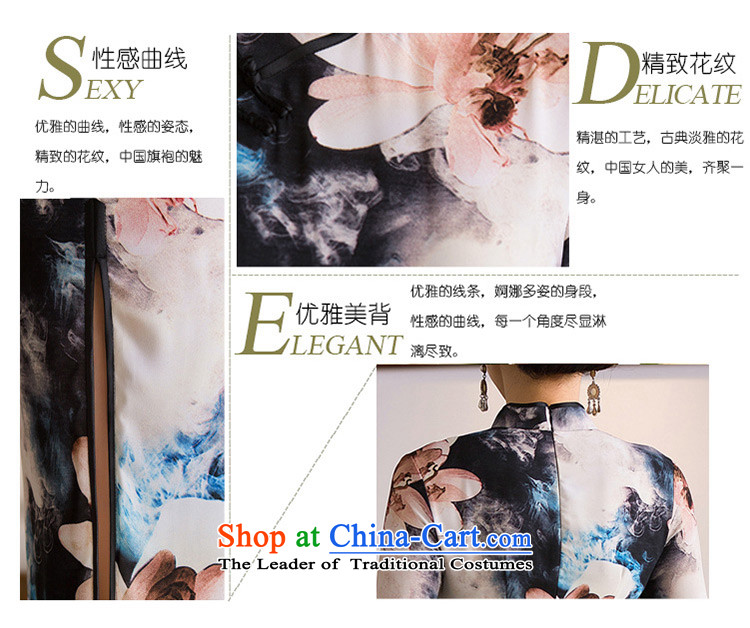 The cross-sa 2015 Autumn bloom on the replace qipao improvement of Ms. Stylish retro cheongsam dress 7 cuff dress tea service Q284 picture color pictures, prices, XL brand platters! The elections are supplied in the national character of distribution, so action, buy now enjoy more preferential! As soon as possible.