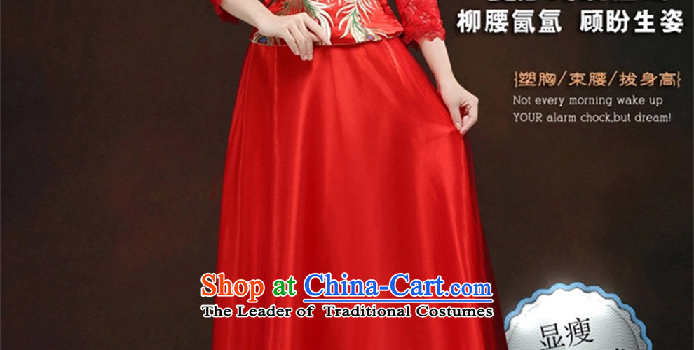 2015 new bride wedding dress cheongsam red bows to Chinese wedding Tang Dynasty Show Wo service long autumn female RED M picture, prices, brand platters! The elections are supplied in the national character of distribution, so action, buy now enjoy more preferential! As soon as possible.