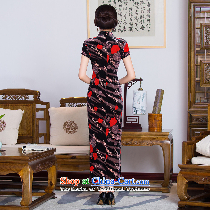 The cross-sa 2015 improved qipao Feng Hua autumn long, Retro MOM pack the elderly in the skirt qipao cheongsam dress in long Q285 picture color L, the cross-sa , , , shopping on the Internet