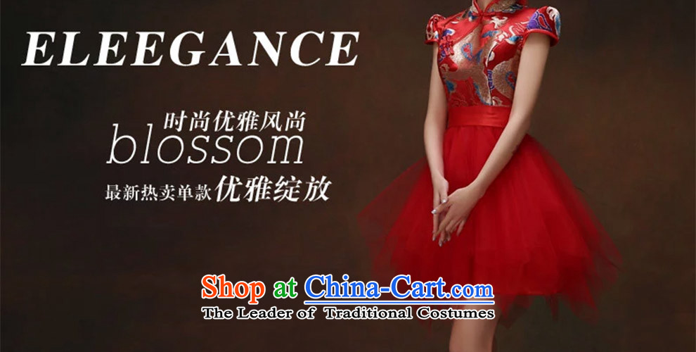 Sau Wo Service 2015 new bride qipao Chinese wedding dress red bows service improvement, Retro into wine red S picture, prices, brand platters! The elections are supplied in the national character of distribution, so action, buy now enjoy more preferential! As soon as possible.