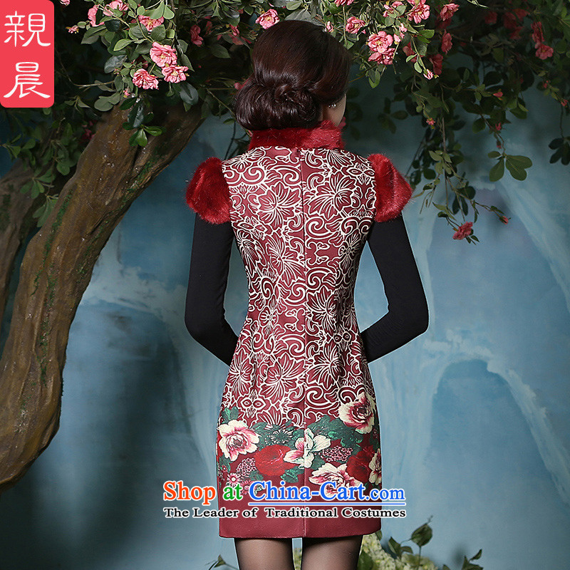 The pro-am new thick cotton 20152 qipao Stylish retro-day Chinese women improved load autumn and winter, dresses picture color XL, pro-am , , , shopping on the Internet