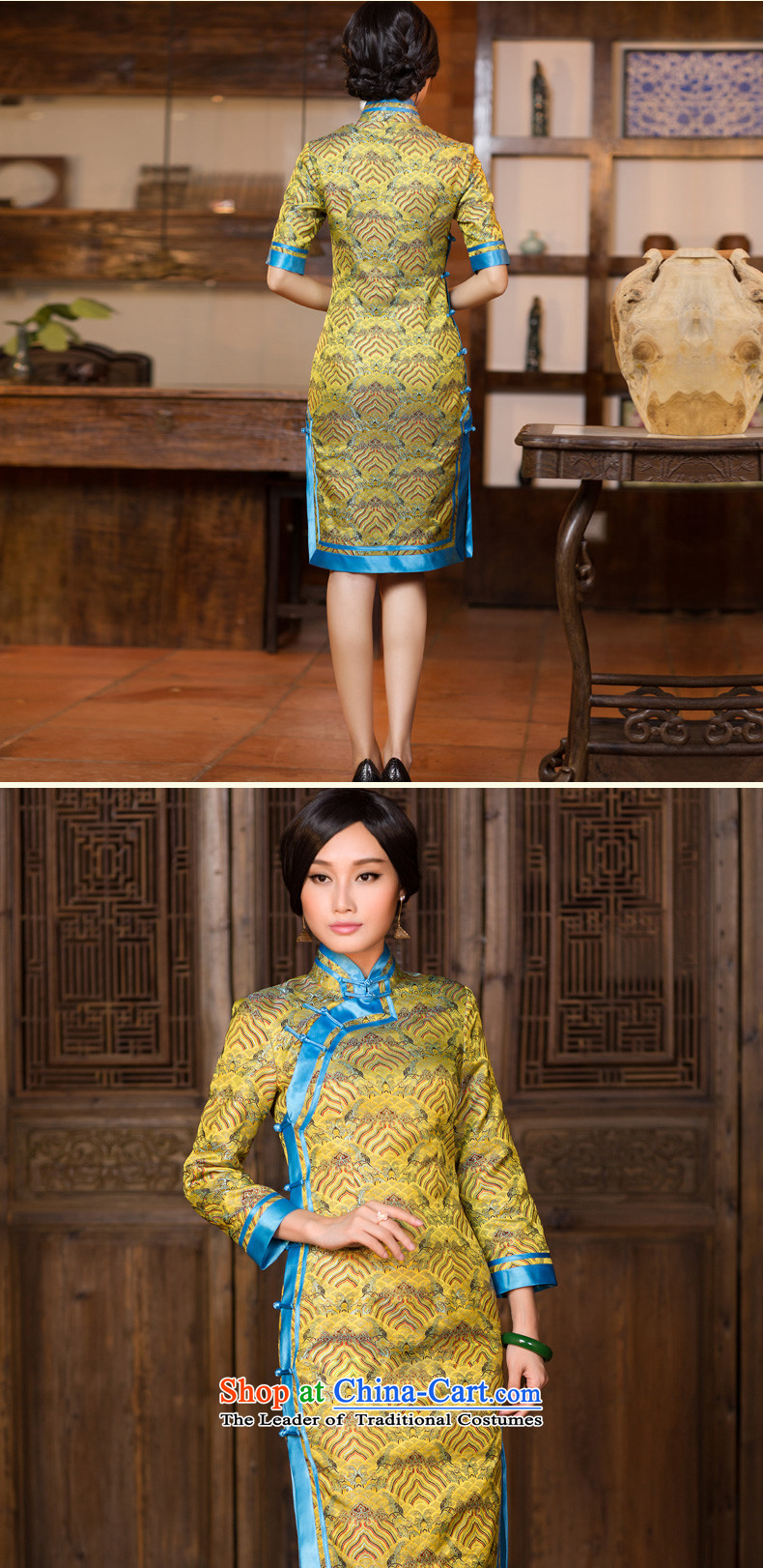 Chinese New Year 2015 classic-chiu, long-sleeved improved cheongsam dress long Chinese Dress Short retro Ms.) Cuff M picture, prices, brand platters! The elections are supplied in the national character of distribution, so action, buy now enjoy more preferential! As soon as possible.