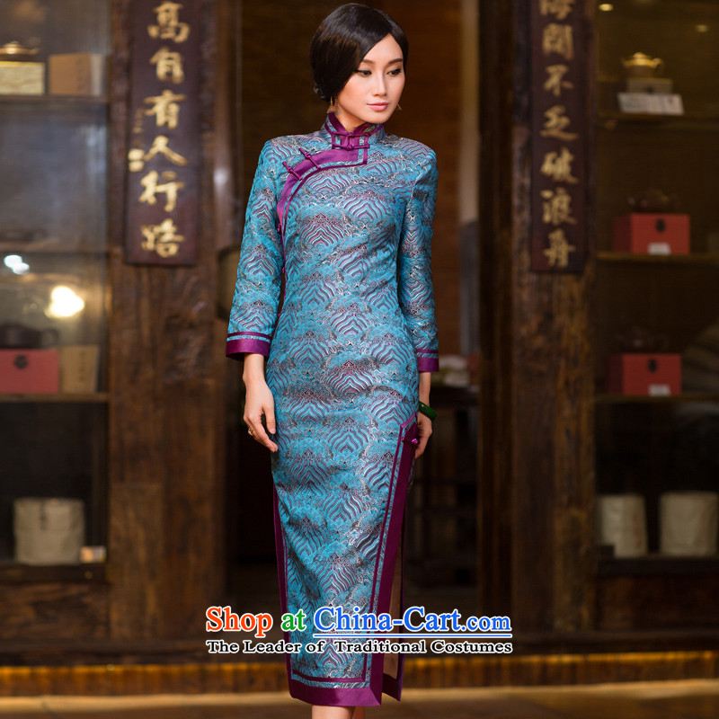 Chinese New Year 2015 classic ethnic autumn long-sleeved cheongsam dress long Sau San improved stylish Chinese Dress Short of female cuff , L, China Ethnic Classic (HUAZUJINGDIAN) , , , shopping on the Internet