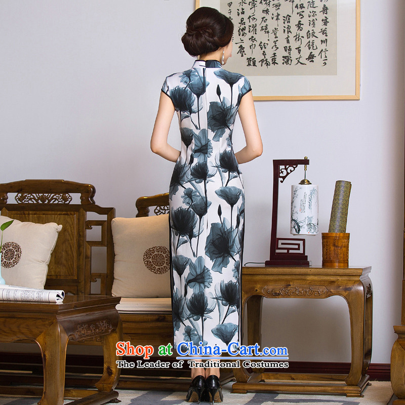 The cross-sa ink qipao skirt autumn 2015 Lin long, Stylish retro improved qipao dresses in long qipao gown Q290 picture color L, the cross-sa , , , shopping on the Internet