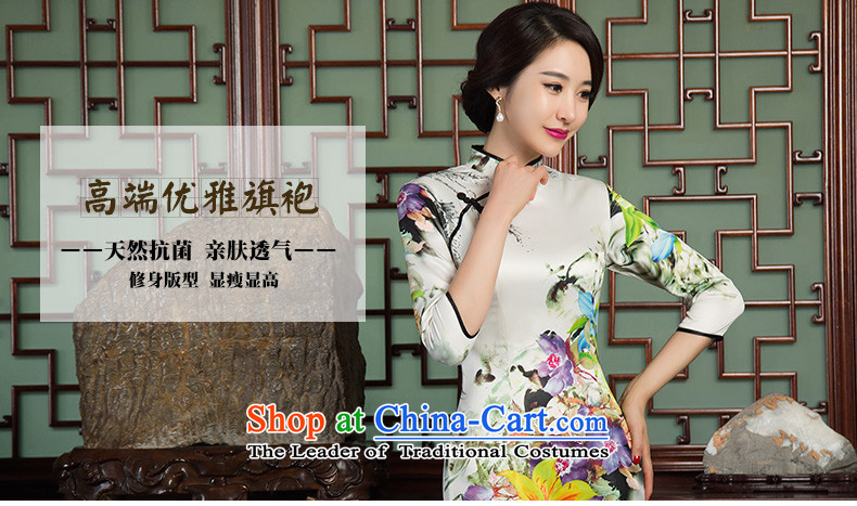 The ING Barings 2015 retro 歆 Miu cheongsam dress qipao Ms. load autumn new stylish 7 cuff double improved cheongsam dress SZ3C001 picture color pictures, prices, XXL brand platters! The elections are supplied in the national character of distribution, so action, buy now enjoy more preferential! As soon as possible.
