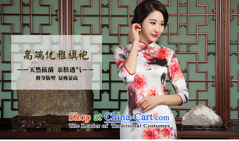Recalling that Bin Laden 2015 ink 歆 cheongsam dress new cheongsam with China wind women fall inside the new seven-sleeved improved cheongsam dress SZ3C006 picture color M brand, prices, picture platters! The elections are supplied in the national character of distribution, so action, buy now enjoy more preferential! As soon as possible.