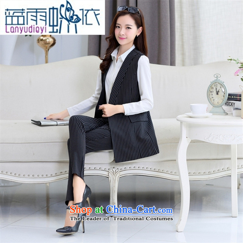 Ya-ting shop 2015 new products fall Korean women, a two-piece black XL, blue rain BXF1637 butterfly according to , , , shopping on the Internet