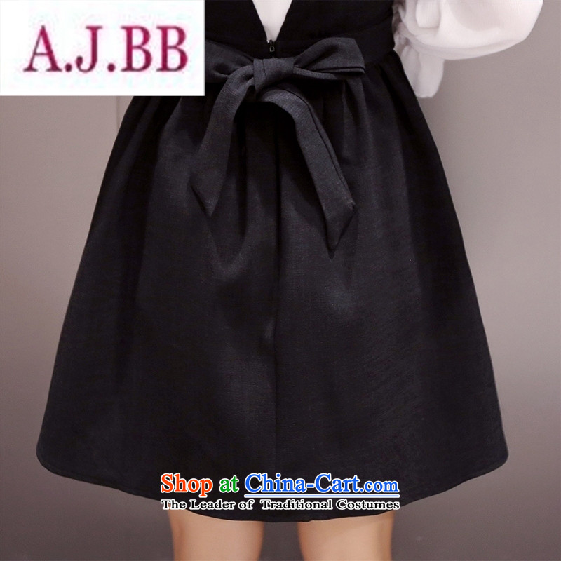 Ya-ting stylish shops 2015 Autumn replacing new products Korean women's dresses two kits XMYR9903 black L,A.J.BB,,, shopping on the Internet