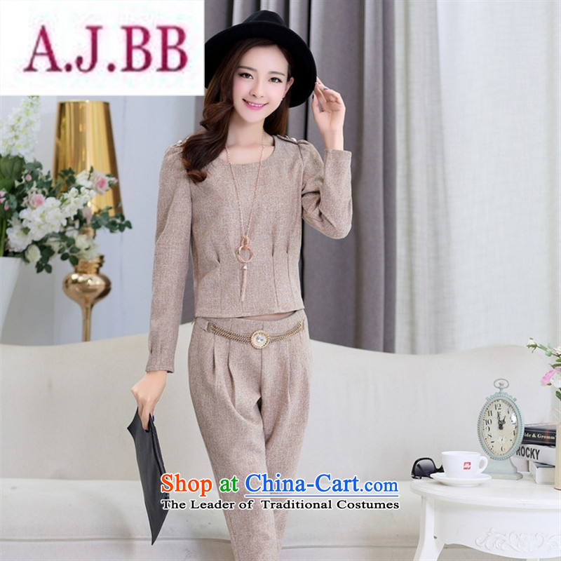 Ya-ting stylish shops 2015 Autumn replacing new products Korean women's stylish two kits BXF1636 CARBON XL,A.J.BB,,, shopping on the Internet