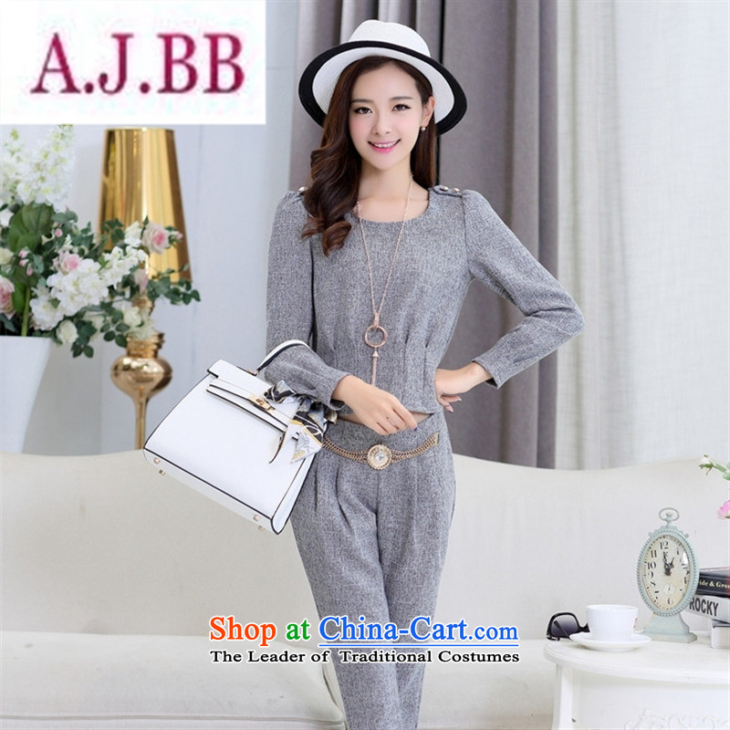 Ya-ting stylish shops 2015 Autumn replacing new products Korean women's stylish two kits BXF1636 CARBON XL,A.J.BB,,, shopping on the Internet