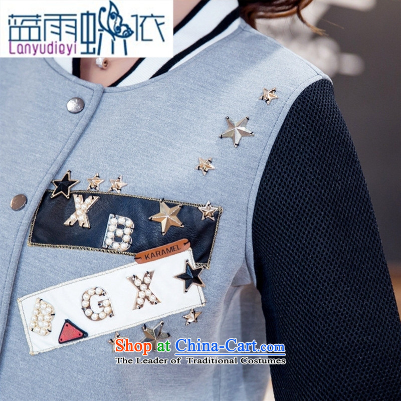 Ya-ting shop 2015 new products fall Korean female baseball serving two kits BXF1653 GRAY M Blue rain butterfly according to , , , shopping on the Internet