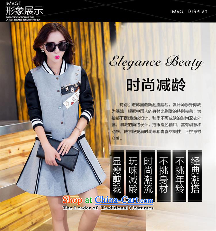 Ya-ting stylish shops 2015 Autumn replacing new products Korean female baseball serving two kits BXF1653 GRAY XL Photo, prices, brand platters! The elections are supplied in the national character of distribution, so action, buy now enjoy more preferential! As soon as possible.