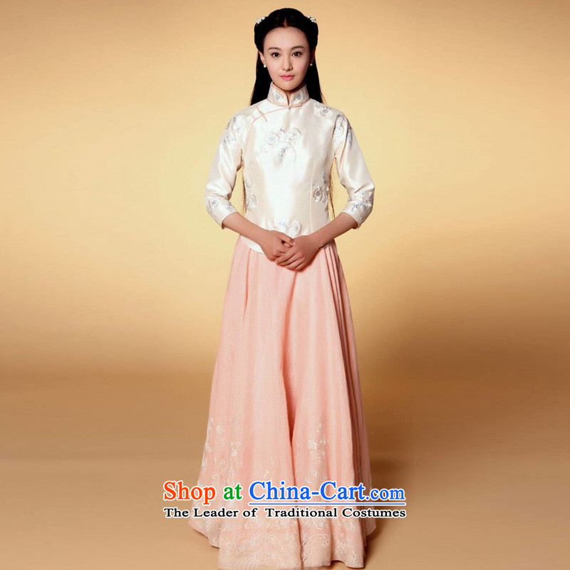 Time to seize the rainbow man Syria Zheng Shuang with the Republic of Korea garment embroidery irrepressible 1919 students with Miss Cyd Wo Service Eminem costume embroidery miss skirts are suitable for photo building 160-175cm, time Syrian shopping on th