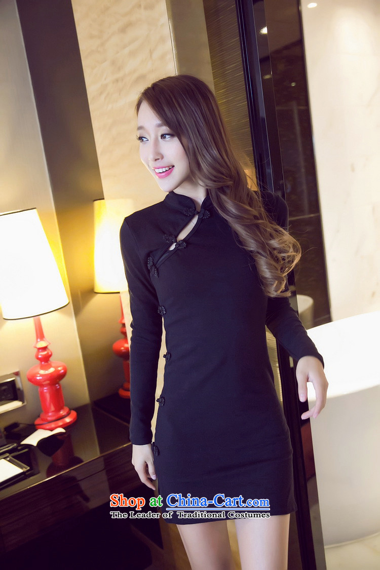 In  2015, new fall inside the reconstructed sexy beauty package and a mock-neck dresses qipao cotton short skirt 69153 Deep Red L picture, prices, brand platters! The elections are supplied in the national character of distribution, so action, buy now enjoy more preferential! As soon as possible.