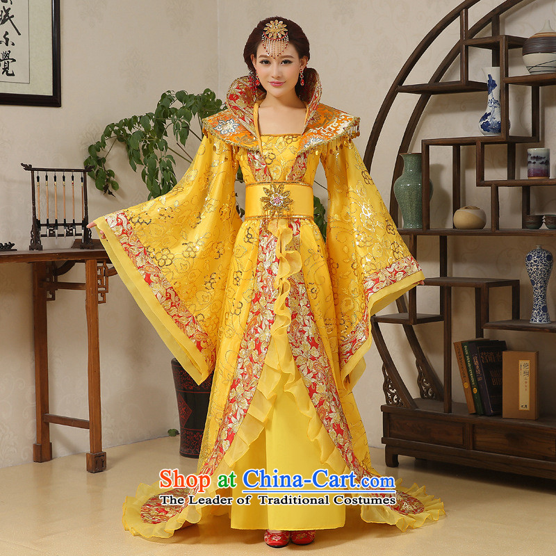 Time Syrian Wu ancient clothing Lee Yuk just work entitled  Yang Guifei Gets Tipsy Photo Album Gwi-Tang Dynasty Queen's fairy tails will Han-Princess ancient female cos Gold