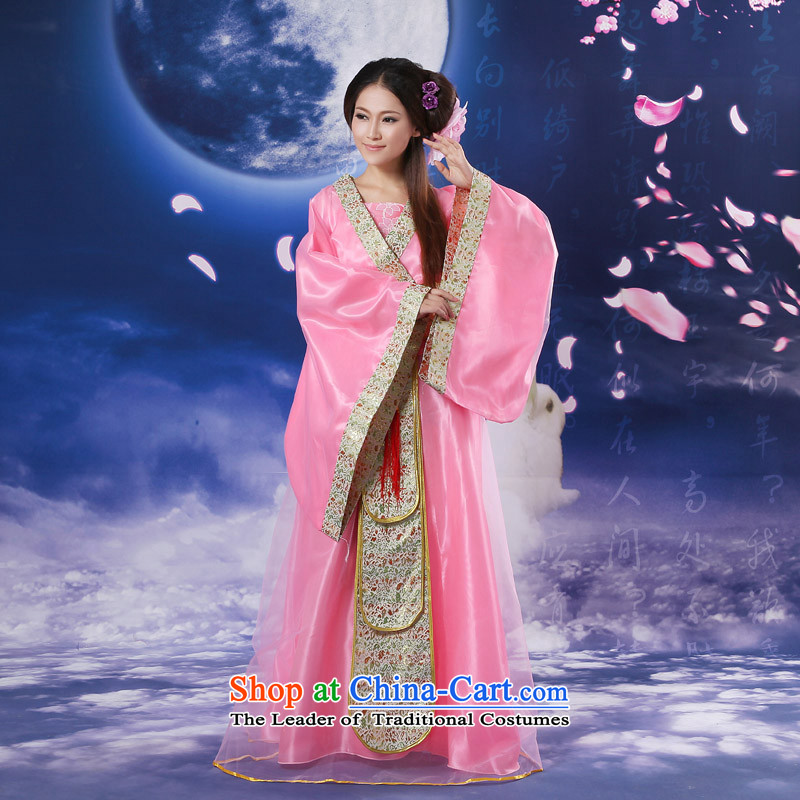 Time Syrian costume cos Han-fairies Princess Han-skirt women improved Han-track civil cos clothes table stage performances clothing female pink floor are suitable for time code 160-175cm, Syrian shopping on the Internet has been pressed.