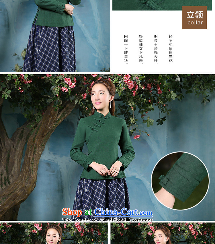 The pro-am new cotton linen cheongsam dress dresses 2015 improved daily retro style autumn and winter, Sau San shirt +CDN shirt Diamond blue long skirt M picture, prices, brand platters! The elections are supplied in the national character of distribution, so action, buy now enjoy more preferential! As soon as possible.