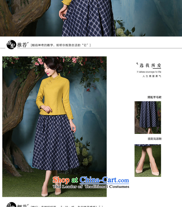 The pro-am cotton linen cheongsam dress 2015 autumn and winter new thick daily improved stylish dresses, Sau San shirt +CDN shirt Diamond blue long skirt L picture, prices, brand platters! The elections are supplied in the national character of distribution, so action, buy now enjoy more preferential! As soon as possible.