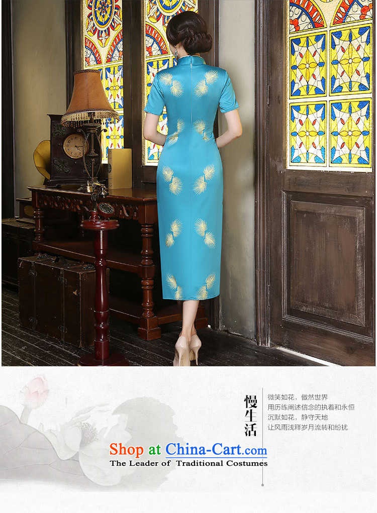 The Taoist priests of the original Hillwood Zhi Ling with long literary qipao manually upgrading stylish double Silk Cheongsam silk emulation color pictures picture, prices, M brand platters! The elections are supplied in the national character of distribution, so action, buy now enjoy more preferential! As soon as possible.